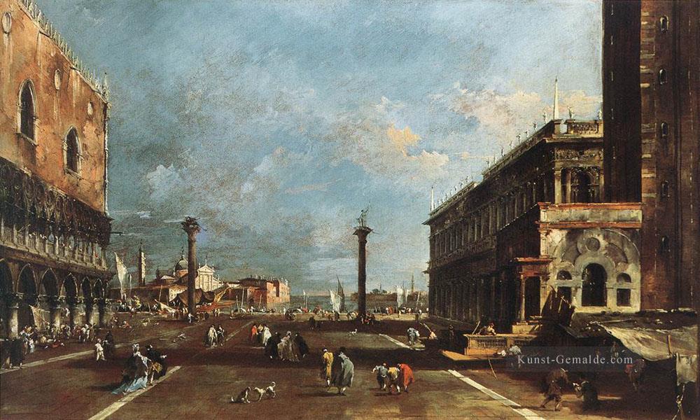 Blick auf Piazzetta San Marco in Richtung San Giogio Maggiore Francesco Guardi Venezia Ölgemälde